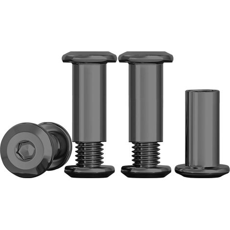 Lot De 10 Vis De Connexion M5 Vis De Meubles Noir M5x16mm En Acier Inoxydable A2 V2A Connecteurs De Meubles 10 Vis Pour Meubles, 10 écrou à Douille Connecteur D'armoire