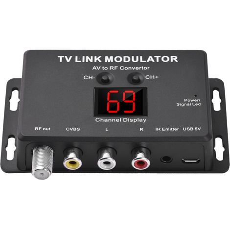 Modulador TV LINK TM80, convertidor AV a RF (1/5)