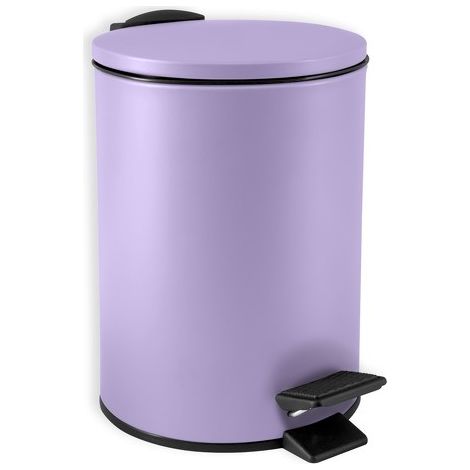 Papelera con pedal Acero ADELAR 3L Lavanda mate Spirella
