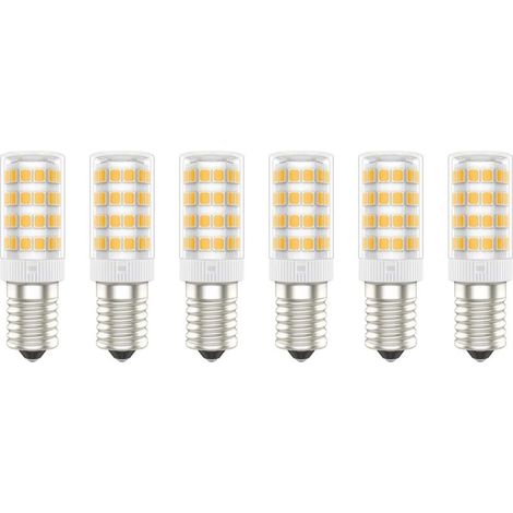 [NIEMALS VERWENDET] E14 LED-Lampen, 5 W (entspricht 50 W), Warmweiß (3000 K), AC 220–240 V, flimmerfrei, nicht dimmbar, 300 Lumen, CRI80, 6er-Pack – (Warmweiß, 5 W) [Energieklasse A+]