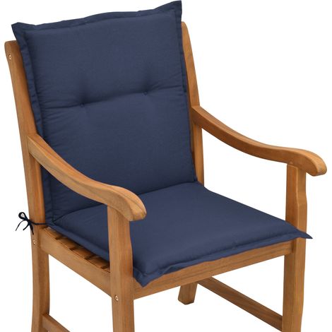 Beautissu Matelas Coussin pour chaise fauteuil de jardin terrasse Loft NL	Bleu foncé