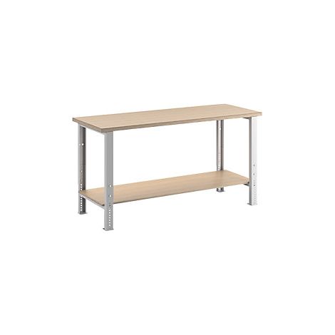 Banco de trabajo en sistema modular  altura 740 - 1090 mm  con