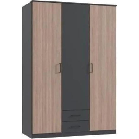wimex Agia Kleiderschrank grau graphite 135 cm