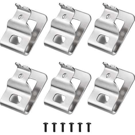 Gürtelclips für Dewalt, 6 Stück Bohrwerkzeugclips aus 304 Edelstahl mit Schrauben für Dewalt N268241 N086039. Passend für 20-V-Elektrowerkzeuge für DCD980 DCD985 DCD980L2 DCD985L2 (1/4)