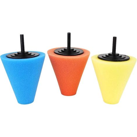 MINKUROW 3 Stück Alu-Edelstahl-Felgenpolier-Polierkegel mit 0,6 cm Schaft (1/5)