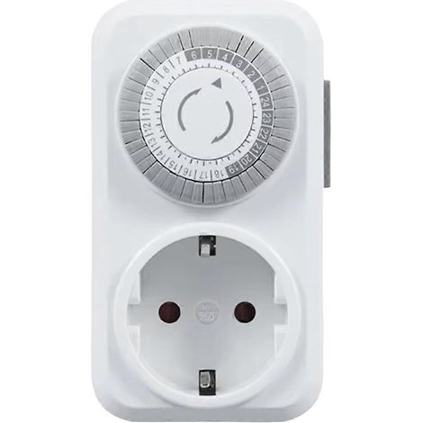 Timing prise 24 Hours Cycle interrupteur Mechanical minuterie automatique Shutdown Overload protection 16A High (1/5)