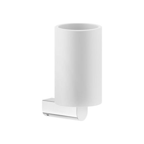 Gessi Rilievo, porte-gobelet pour montage mural, gobelet blanc