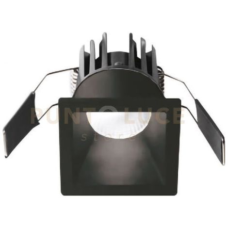 GFA961N- - FARETTO DA INCASSO NERO IN ALLUMINIO A LED 4000K 656LM 8W QUADRATO 5,6X5,6CM