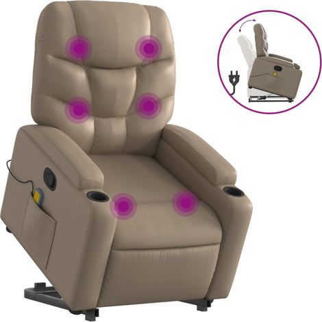 Maison Exclusive - Sillón reclinable masaje pie cuero artificial