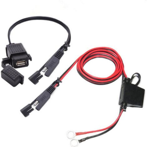 Motorcycle USB Charger, Sae to USB Cable Adapter, Quick Disconnect, 2.1a Waterproof USB Port (1/4)