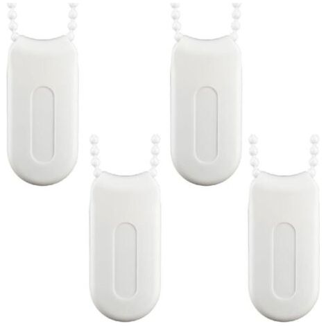 royaluxe-Poids de cordon de rideau 4 pièces en plastique blanc Accessoires de stores Poignées de stores Cordon Poids de cordon Remplacement Chaîne de poids de stores pour dispositif de stores à enroul (1/4)