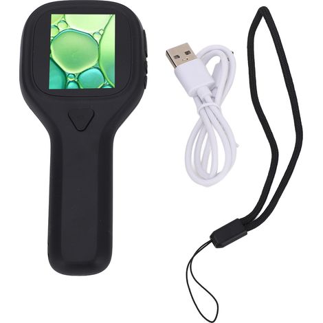 Loupe main portable 2in écran IPS 2MP 500X – Microscope poche avec 6 LED, grossissement (1/5)