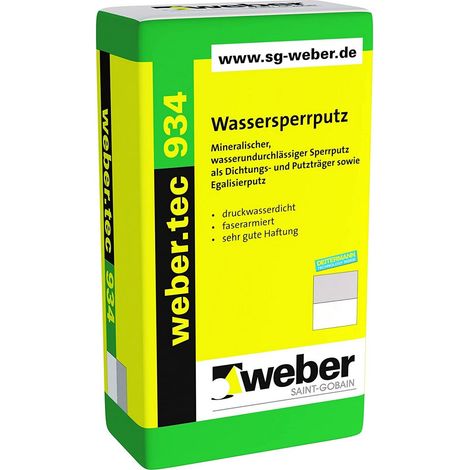 weber.tec 934 Wassersperrputz, 25 kg (1/5)