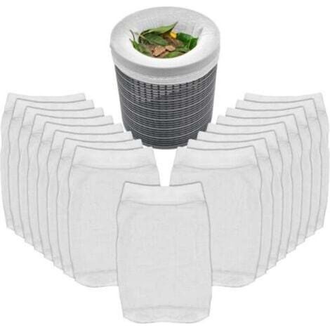 Chaussette skimmer piscine,Chaussette filtre Piscine,Prefiltre Skimmer Réutilisable et Super Élastique pour Peuvent Emprisonner Pollen,Feuilles,Cheveux,l'Huile,les Insectes(20pcs) (1/4)
