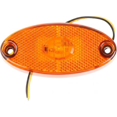 Feu de Position Latérale Universel Gabarit LED pour Camping-Car et Remorque 12V, Feux de Gabarit Camping Car Résistant et Étanche, avec Fonction Clignotante, pour Caravanes, Bus (Jaune) (1/5)