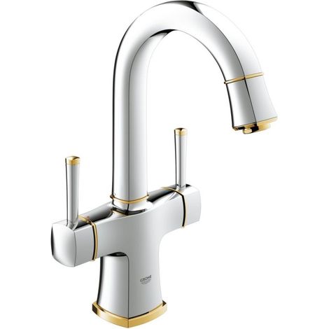 Mitigeur de lavabo à 2 poignées L chromé/doré Grandera (1/2)