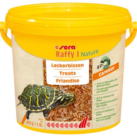 Sera Raffy I Nature - Régime alimentaire varié avec des gammares et des crevettes