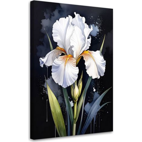 Cuadro sobre Lienzo Lirios blancos flores plantas naturaleza 20x30 (1/5)