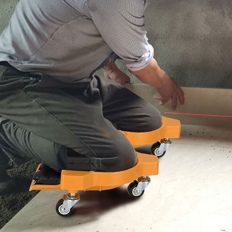 Genouillère coulissante multifonctionnelle, pratique et économe en énergie, avec roulettes pour un déplacement facile, genouillère jaune pour le travail du bois (1/5)