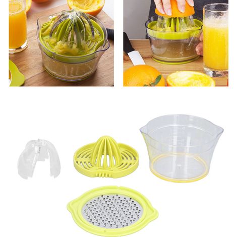 Presse-fruits manuel multifonctionnel, mini-gobelet presse-agrumes, presse-citron et orange, râpe (1/5)