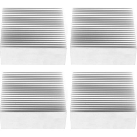 4 dissipateurs thermiques en aluminium, radiateur de refroidissement, ailettes de dissipation 69 x 27 x 69 mm (1/5)