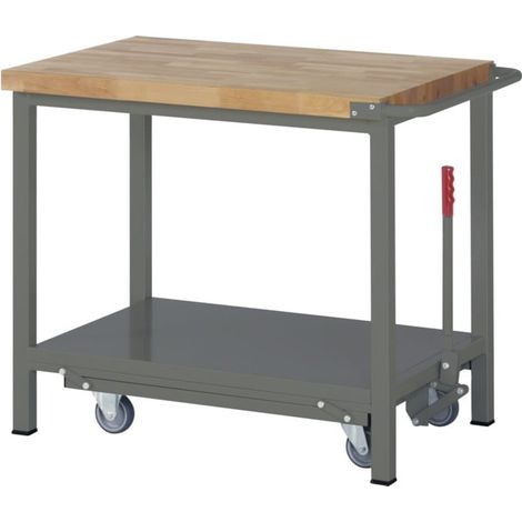 Etabli STIER Premium avec châssis roulant abaissable, lxPxH 1 000x700x880 mm