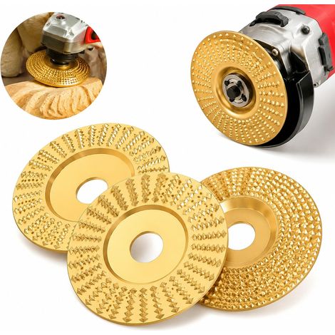 Wood Carving Discs for Grinder 100mm Carbon Steel for Angle Grinder for Moulding Grinding and Cutting 3pcs (1/5)