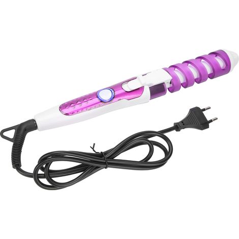 Boucleur à Cheveux Spiral Mini Portable Anti-Brûlure, Fer à Boucler Ondulations 110V-240V Violet (Prise UE) (1/5)