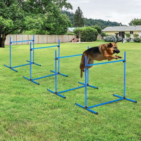 Agility sport pour chiens set de 4 obstacles professionnels avec système de maintien au sol sac transport fourni ManBo - Modèle