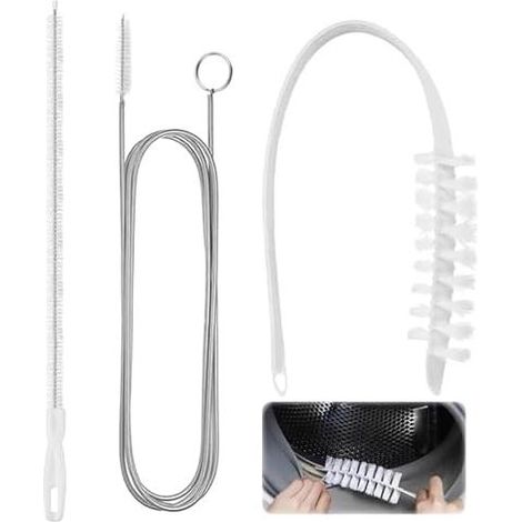 Set mit 3 Reinigungsbürsten für die Waschmaschinentrommel. Langer Griff – 45 cm. Flexible Bürste 155. Auch für Luftentfeuchter, Klimaanlagen und Spülbecken geeignet. (1/5)