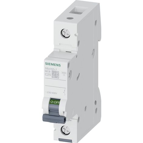 Siemens 5SL61257 Interruttore magnetotermico 1 polo 25 A 230 V, 400 V (1/5)