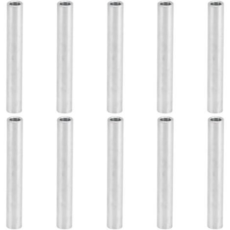 10 Pièces Entretoises Rondes en Alliage d'Aluminium Sans Filet, Diamètre Extérieur 6mm, Longueur 43mm, Supports pour Montage (1/5)