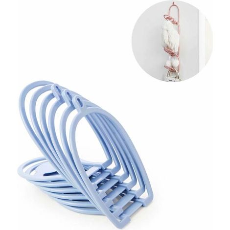 Porte-manteau série porte-manteau porte-manteau en fer forgé porte-foulard en fer forgé porte-foulard multifonctionnel support mural 13,5 44,5 16,5 cm bleu (1/5)