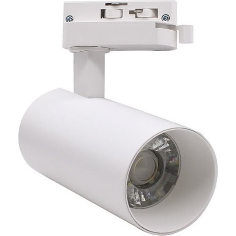 Spot LED sur Rail Monophasé CCT 20W 60° Blanc - 3000K/4000K/6500
