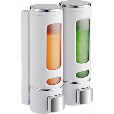 Waschmittelpumpe, wandmontierter Seifenspender – 2 Kammern – 400 ml – AquaForge (1/4)