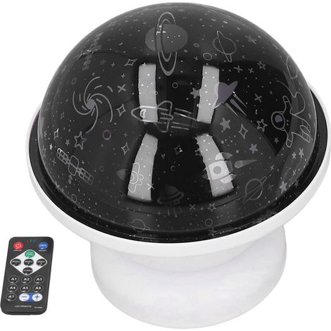 Lampe projecteur étoiles RGB dynamique, motifs cosmétiques télécommandés, veilleuse magnétique 360° réglable pour enfants, avec USB et contrôle vocal, télécommande avec batterie intégrée (blanche) (1/5)