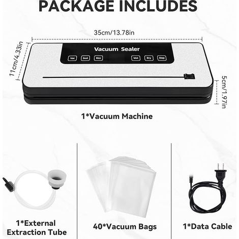 Machine Sous Vide Alimentaire 6 En 1,Y 40 Compris Les Sacs Sous Vide et Tuyau Accessoire,Machine emballage sous vide multifonctionnelle pour Cuisson Sous Vide et Conservation des Aliments Frais (1/4)