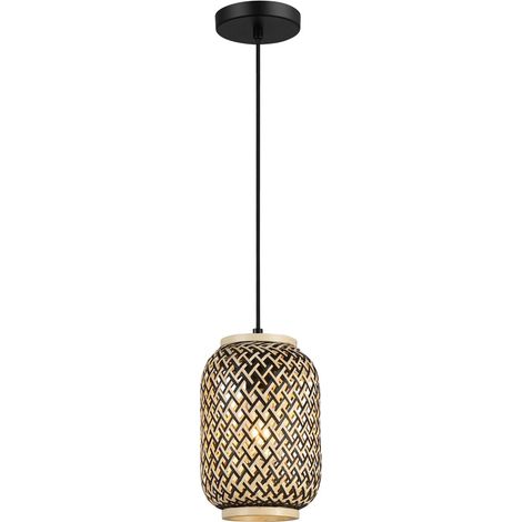 Lampe suspendue Adalla Metal Matt Black Redan Multicolore E27 1 x Max.40W B: 26cm H: 180cm Ø17cm Dimmable (1/4)
