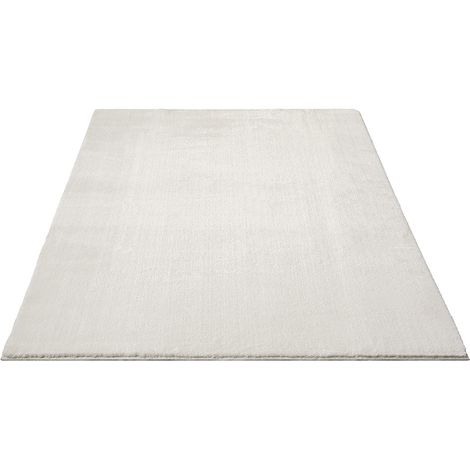 FLOORNOVO Hochflor Teppich Beige einfarbig - 150 x 80 cm - Besonders Weicher Teppich Wohnzimmer & Badezimmerteppich - Pflegeleicht - vielseitig einsetzbar im Innenbereich (1/2)