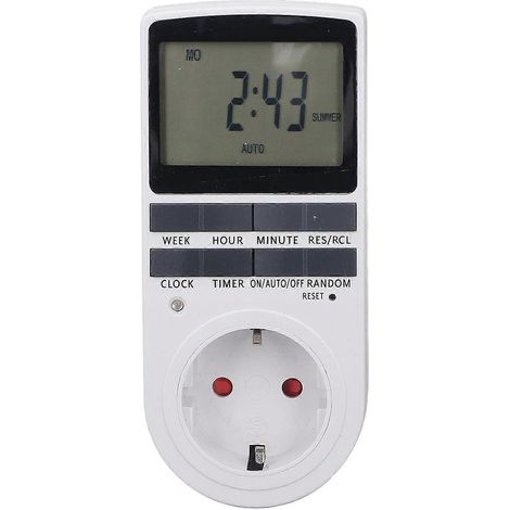 Digitale, intelligente, energiesparende, flammhemmende Hochleistungs-Zeitschaltuhr-Steckdose mit EU-Stecker