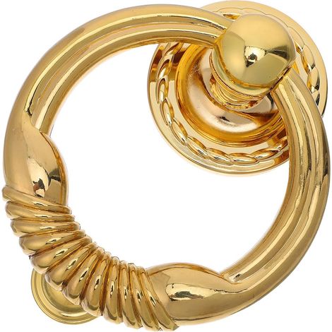 Heurtoir de Porte Facile à Utiliser Rond en Alliage de Zinc Or, Design Vintage Unique Décoration de Porte Sécurité des Bâtiments (1/5)