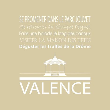 Tableau sur toile Valence beige 30x30 cm - Impression sur Toile Murale Décorative - Image imprimée en HD sur Toile - Toile sur Châssis en Bois FSC - Fabriqué en France