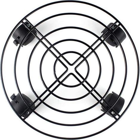 Plateau à roulettes en fer - Support amovible pour pot de fleurs - Roues verrouillables - Convient pour l'intérieur et l'extérieur - Peut contenir des pots de fleurs, des bains de pieds, des bidons de