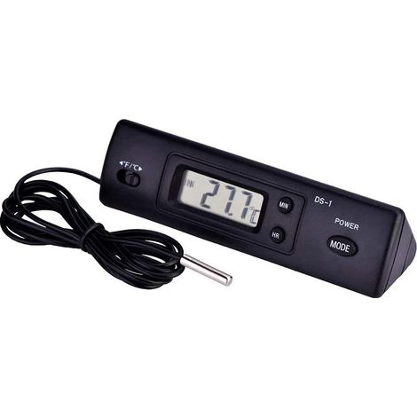 Thermomètre numérique LCD avec sonde filaire, mesure de la température et de l'humidité, compatible avec réfrigérateur, aquarium et climatiseur. (1/5)