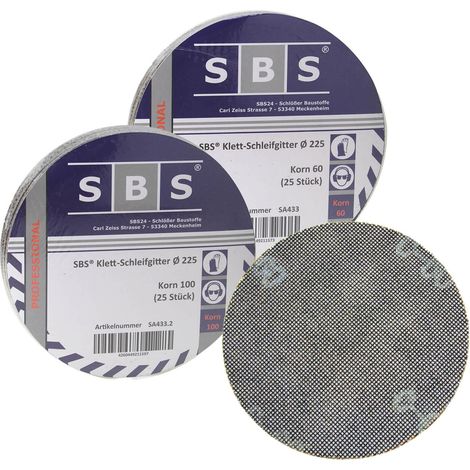 50 Blatt Klett Gitterleinen Schleifgitter 225mm Korn 60 100 (1/3)