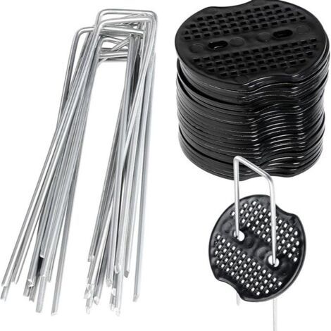 VtiziklLot de 50 Clous pour gazon de 150mm 50 entretoises (1/4)