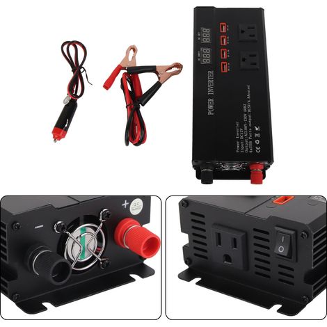 4000W 12V auf 110V Kfz-Wechselrichter mit LCD-Bildschirm und USB-Anschluss (1/5)