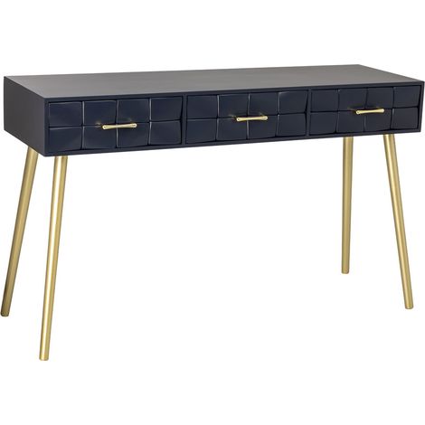 Recibidor de madera negro 132x41x79h cm