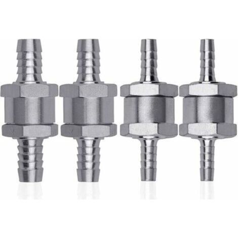 4 Pcs Clapet Anti-retour Gasoil en Alliage d\'aluminium, 6/8/10/12mm Clapet de Carburant avec Flche pour Essence Diesel Voiture Bateau Moto (1/4)