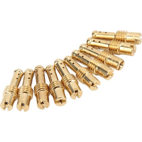Lot de 10 gicleurs de ralenti de rechange pour carburateur Mikuni VM28/486 HSR42/45/48 HS40 10-32,5 (1/5)